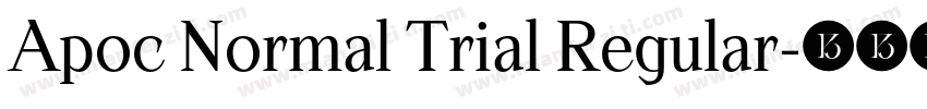 Apoc Normal Trial Regular字体转换